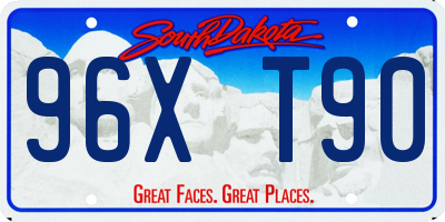 SD license plate 96XT90
