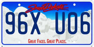 SD license plate 96XU06