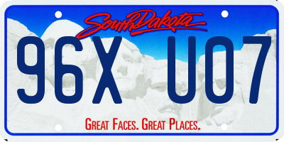 SD license plate 96XU07