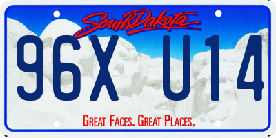 SD license plate 96XU14