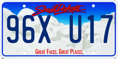 SD license plate 96XU17