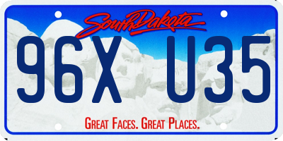 SD license plate 96XU35