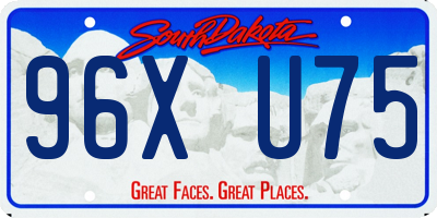 SD license plate 96XU75