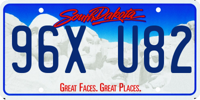SD license plate 96XU82