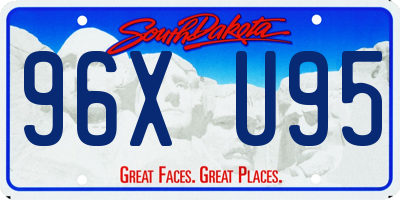 SD license plate 96XU95