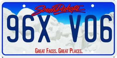 SD license plate 96XV06