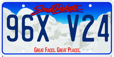 SD license plate 96XV24
