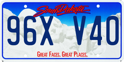 SD license plate 96XV40