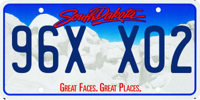SD license plate 96XX02