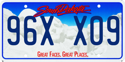 SD license plate 96XX09