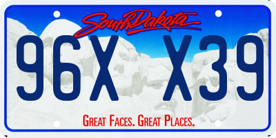 SD license plate 96XX39