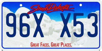SD license plate 96XX53