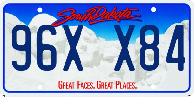 SD license plate 96XX84