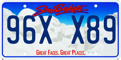 SD license plate 96XX89