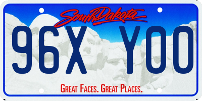 SD license plate 96XY00