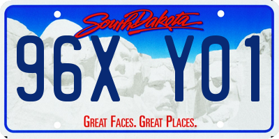 SD license plate 96XY01