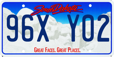 SD license plate 96XY02
