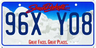 SD license plate 96XY08