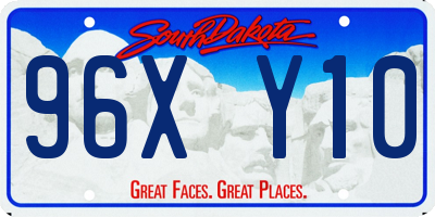 SD license plate 96XY10