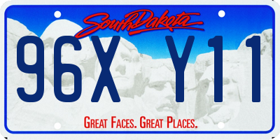 SD license plate 96XY11
