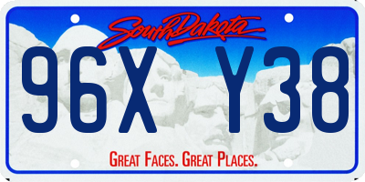 SD license plate 96XY38