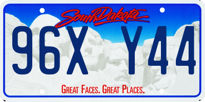 SD license plate 96XY44