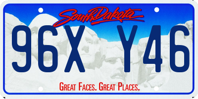 SD license plate 96XY46