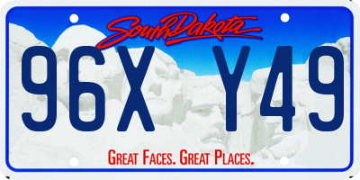 SD license plate 96XY49