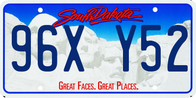 SD license plate 96XY52