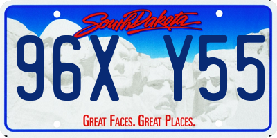 SD license plate 96XY55
