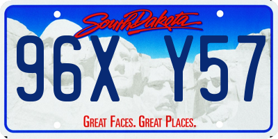 SD license plate 96XY57