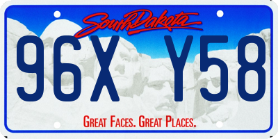 SD license plate 96XY58