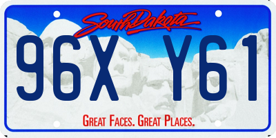 SD license plate 96XY61
