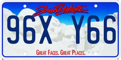 SD license plate 96XY66
