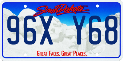SD license plate 96XY68