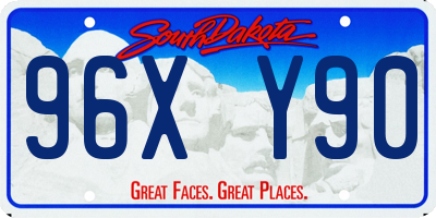 SD license plate 96XY90