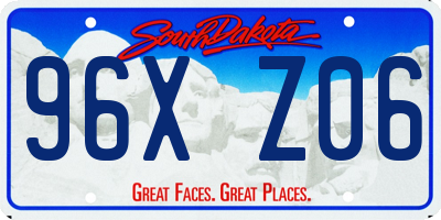 SD license plate 96XZ06