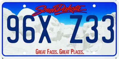 SD license plate 96XZ33