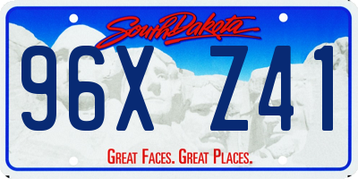 SD license plate 96XZ41