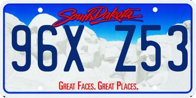 SD license plate 96XZ53