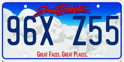 SD license plate 96XZ55