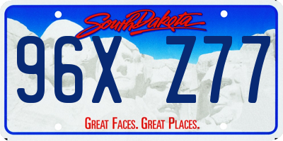 SD license plate 96XZ77