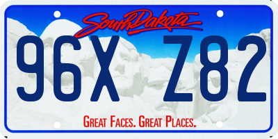 SD license plate 96XZ82