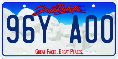 SD license plate 96YA00