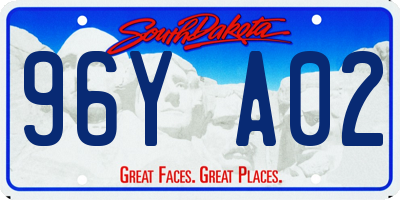 SD license plate 96YA02