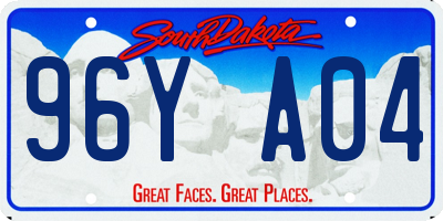 SD license plate 96YA04