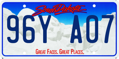 SD license plate 96YA07