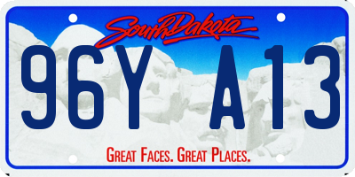 SD license plate 96YA13