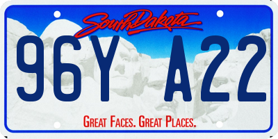 SD license plate 96YA22