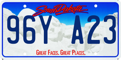 SD license plate 96YA23
